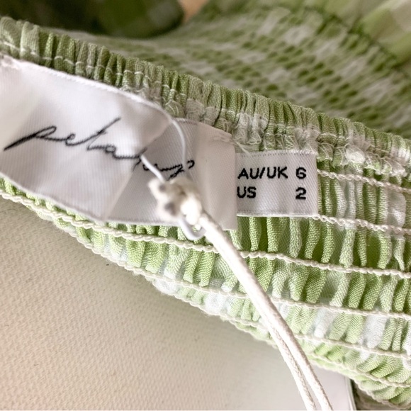 Petal‎ & Pup Tana Smocked Wrap Midi Dress Size 2 Puff Sleeve Cottagecore Trad - Picture 11 of 13